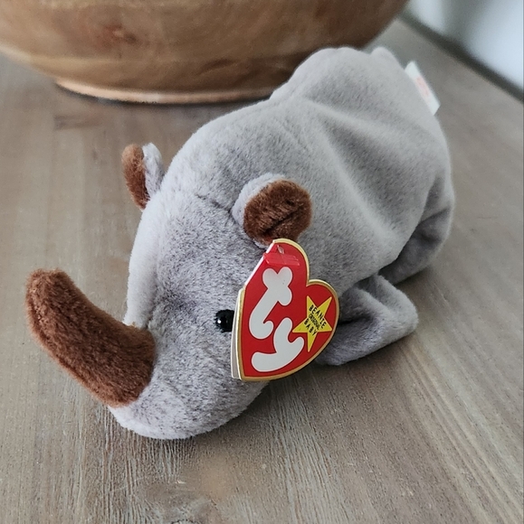 🦏 Ty Beanie Baby “Spike” the Rhino – 1996 Vintage Collectible Plush - Picture 2 of 16